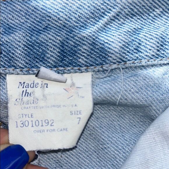 Vintage Made In The Shade Jean High-Waisted Denim Shorts Size 7 Made In USA - Picture 9 of 10